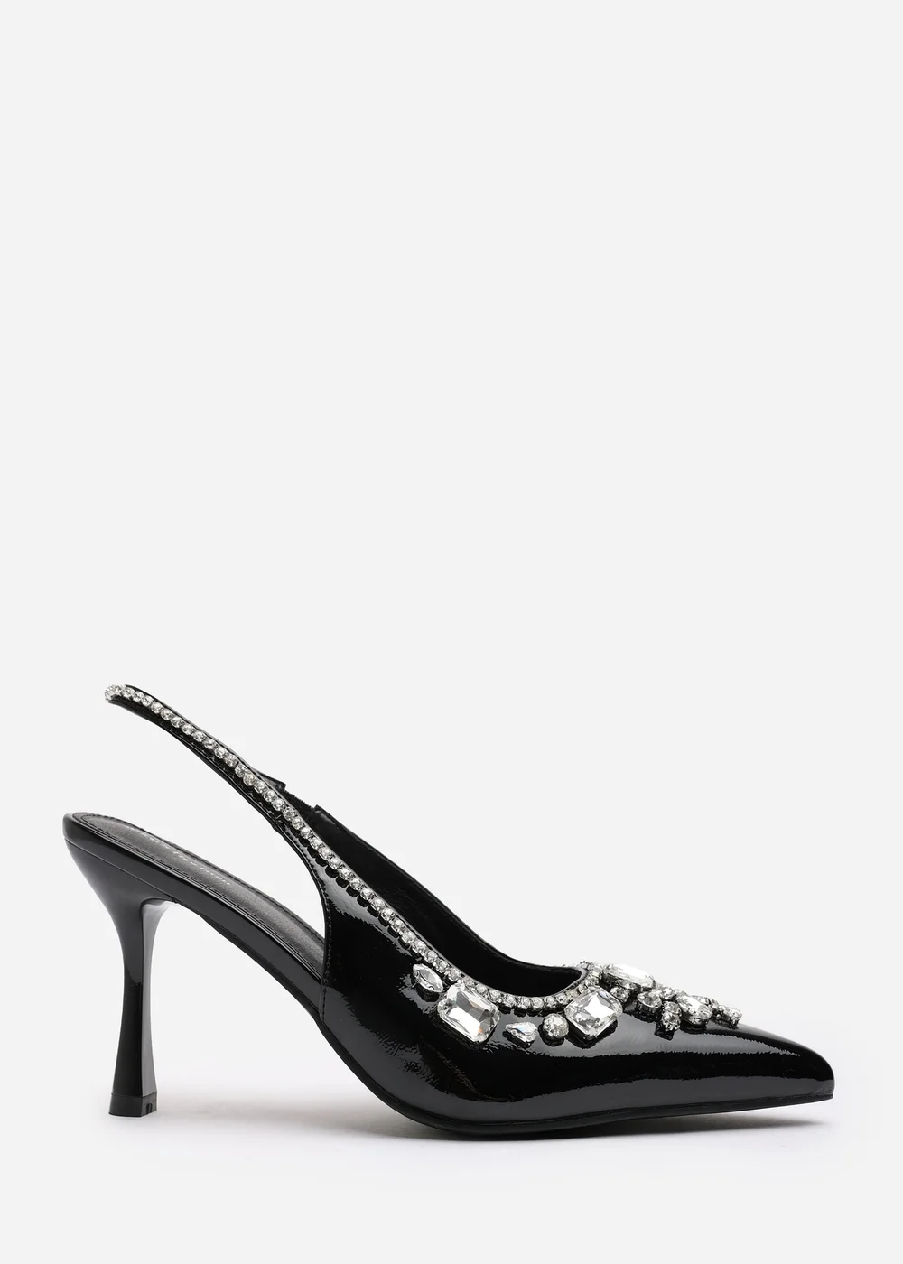 Where's That From Delphine Black Patent Slingback Heels - Size 3 Image 2
