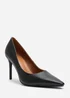 Where's That From Mireille Black PU Wide-Fit Stiletto Heels - Size 4 Image 3