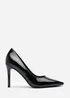Where's That From Mireille Black Patent Wide-Fit Stiletto Heels - Size 8 Image 2