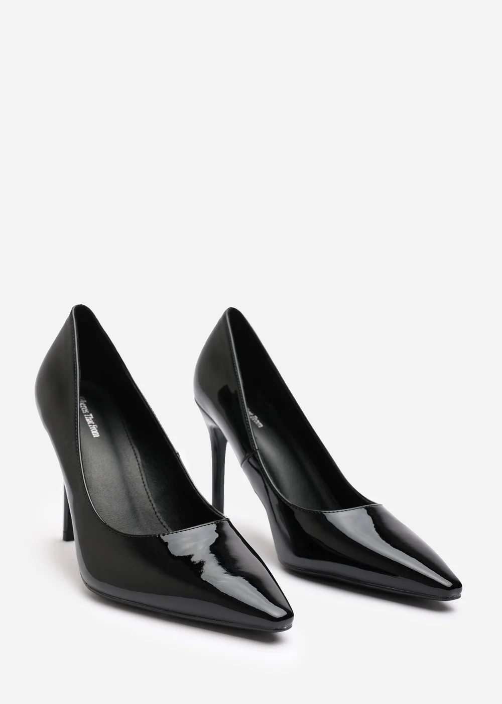 Where's That From Mireille Black Patent Wide-Fit Stiletto Heels - 4 Image 4