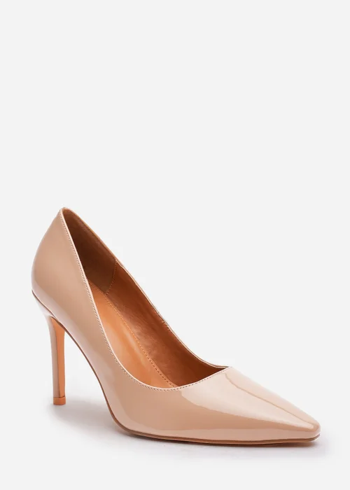 Where's That From Mireille Mocha Patent Wide Fit Stiletto Heels - Size 6 Image 3