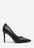 Where's That From Mireille Black PU Stiletto Heels - Size 7 Image 2