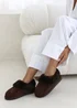 Wheres That From Danica Brown Mule Slippers With Faux Fur - Size 4 Image 6