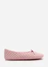 Where's That From Sorelle Pink Quilted Ballet Slipper With Bow - Size 6 Image 2