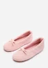 Where's That From Sorelle Pink Quilted Ballet Slipper With Bow - Size 6 Image 3
