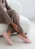 Where's That From Sorelle Pink Quilted Ballet Slipper With Bow - Size 6 Image 5