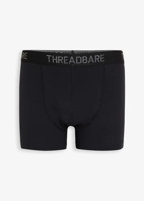 Threadbare Black 7-Pack Hipster Fit Boxer Shorts - Medium Image 2