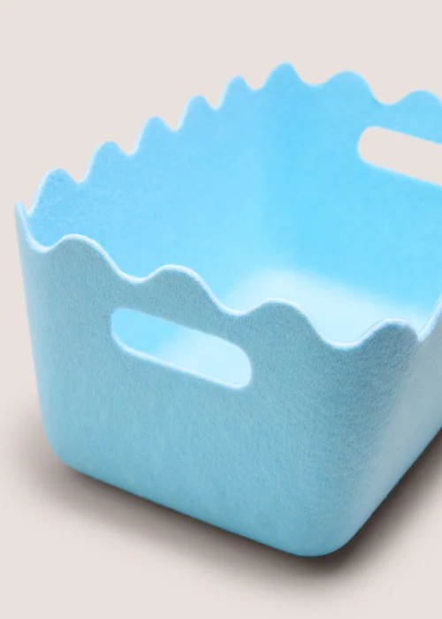 Blue Medium Felt Storage Tray Image 2