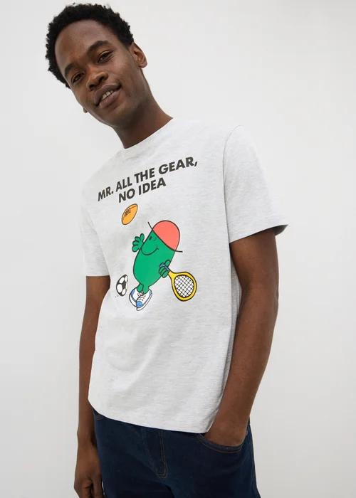 Mr Men Grey Graphic T-Shirt - 2XL Image 2