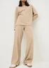 Oatmeal Soft Touch Co-ord Trousers - Size 16 29 leg Image 1