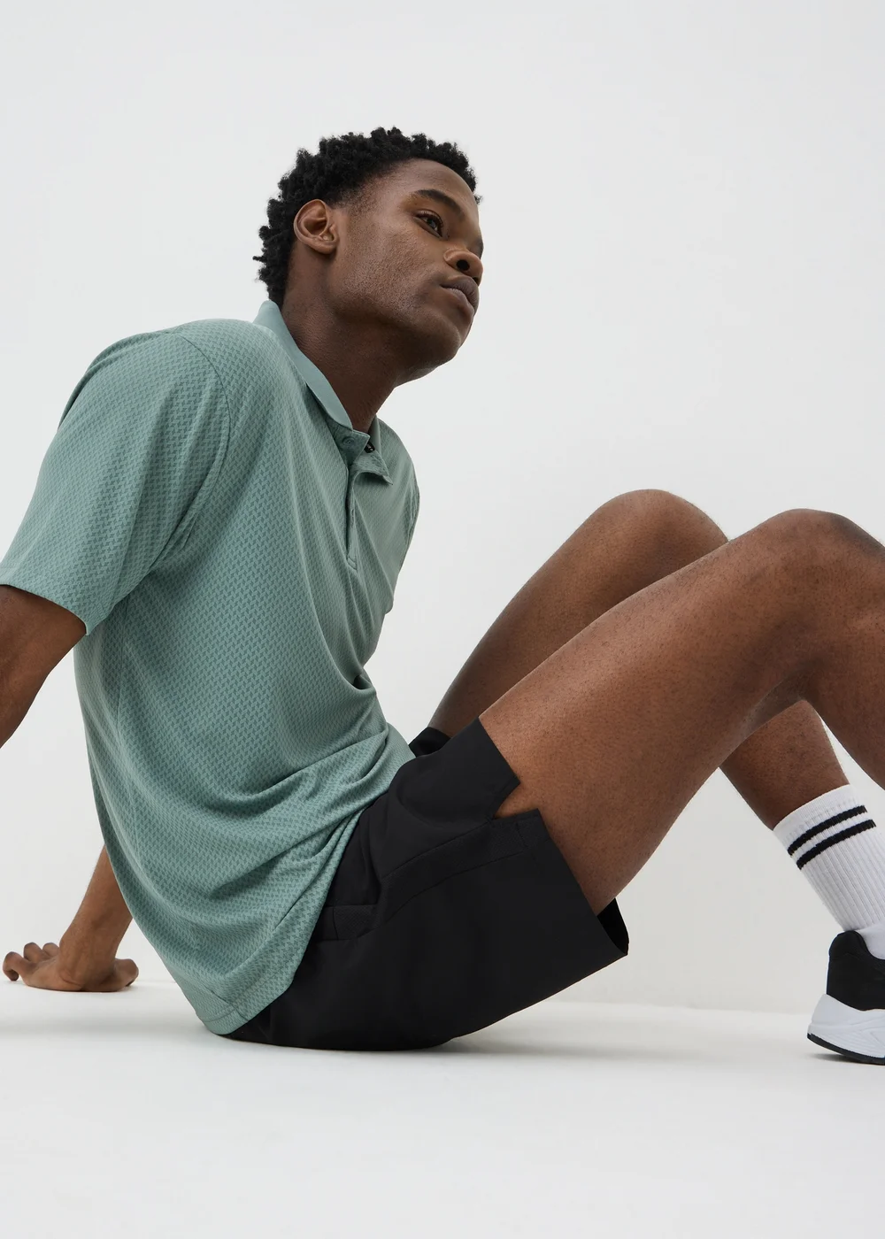 Souluxe Green Textured Golf Polo Shirt - S Image 2