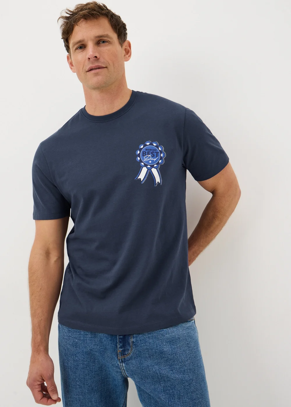 Navy Dad Father's Day T-Shirt - M Image 2