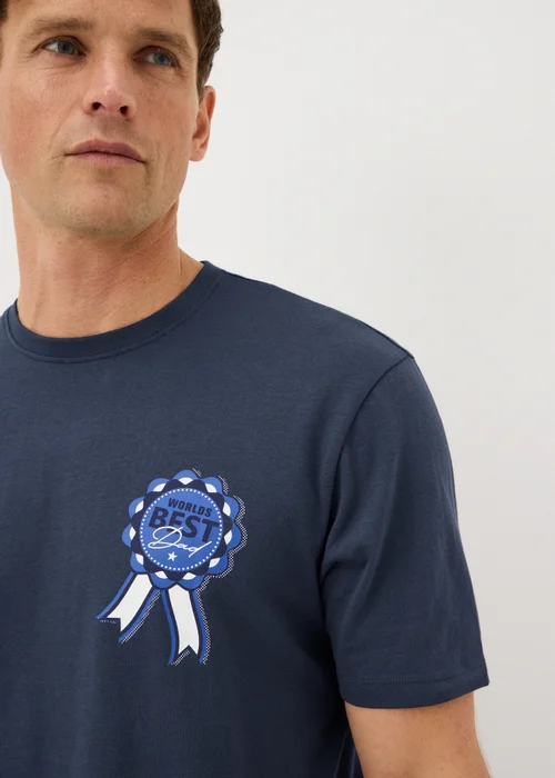 Navy Dad Father's Day T-Shirt - M Image 3