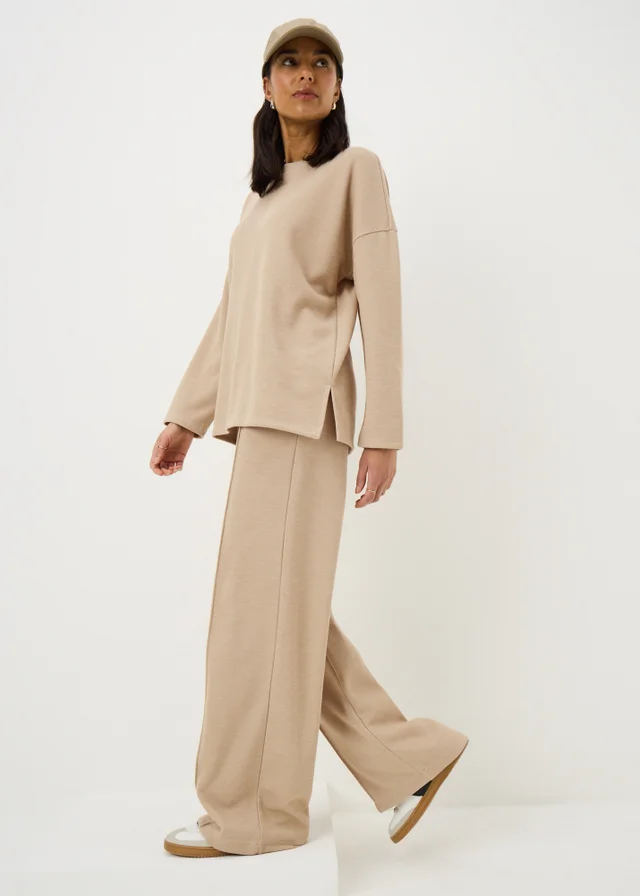 Oatmeal Soft Touch Co Ord Top