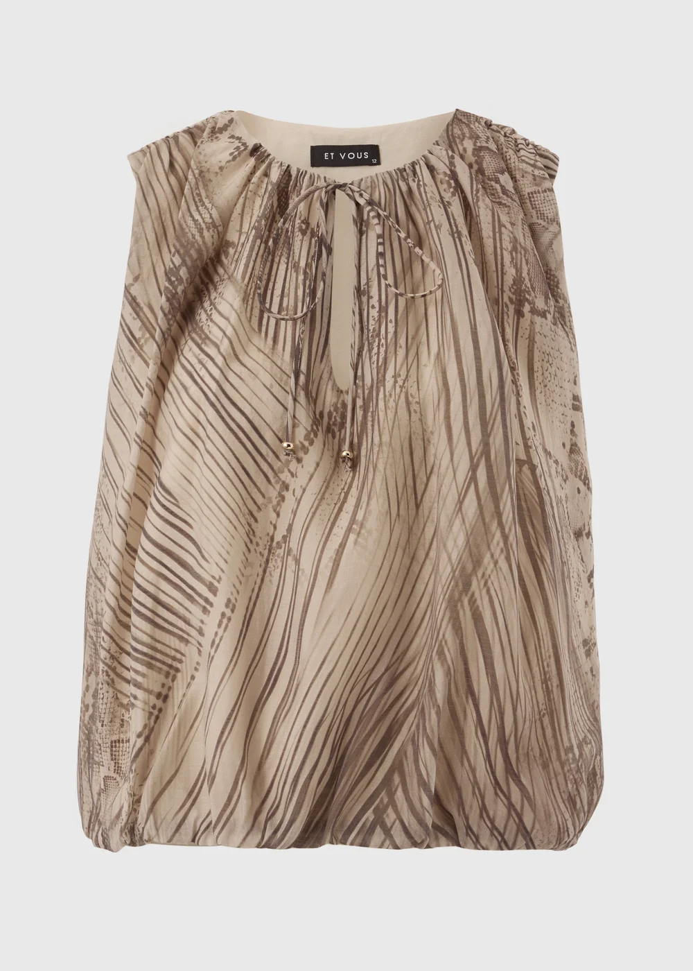 Et Vous Beige Snake Print Bubble Co Ord Top - 8 Image 2