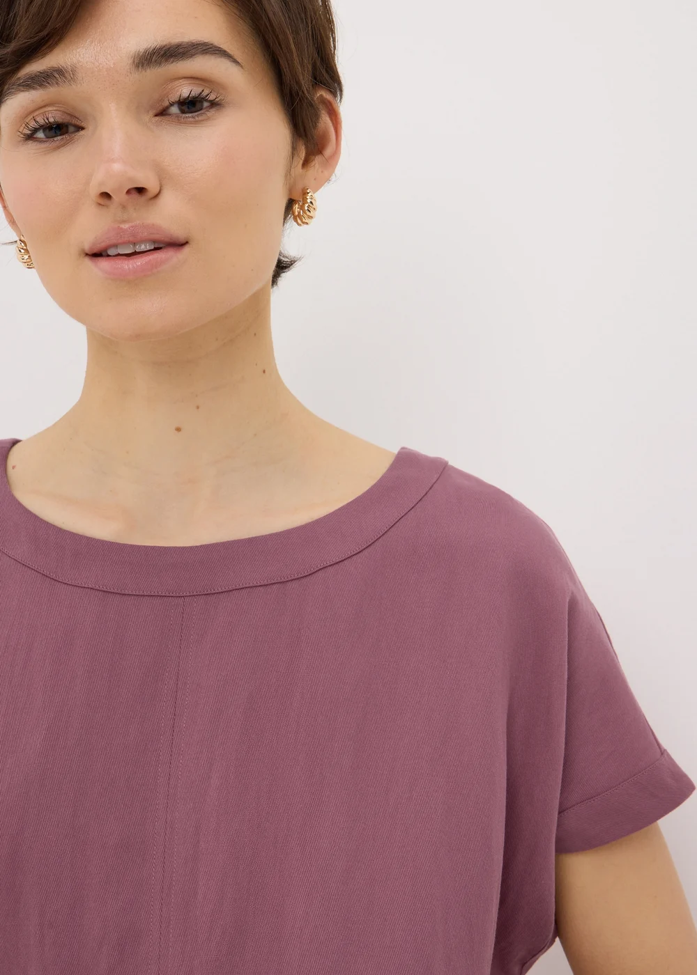 Raspberry Textured Box Top Blouse - 8 Image 3