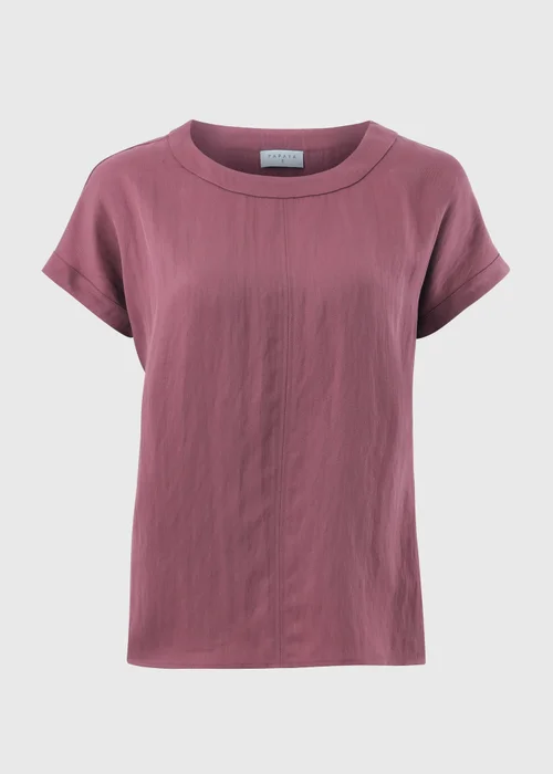 Raspberry Textured Box Top Blouse - 8 Image 4