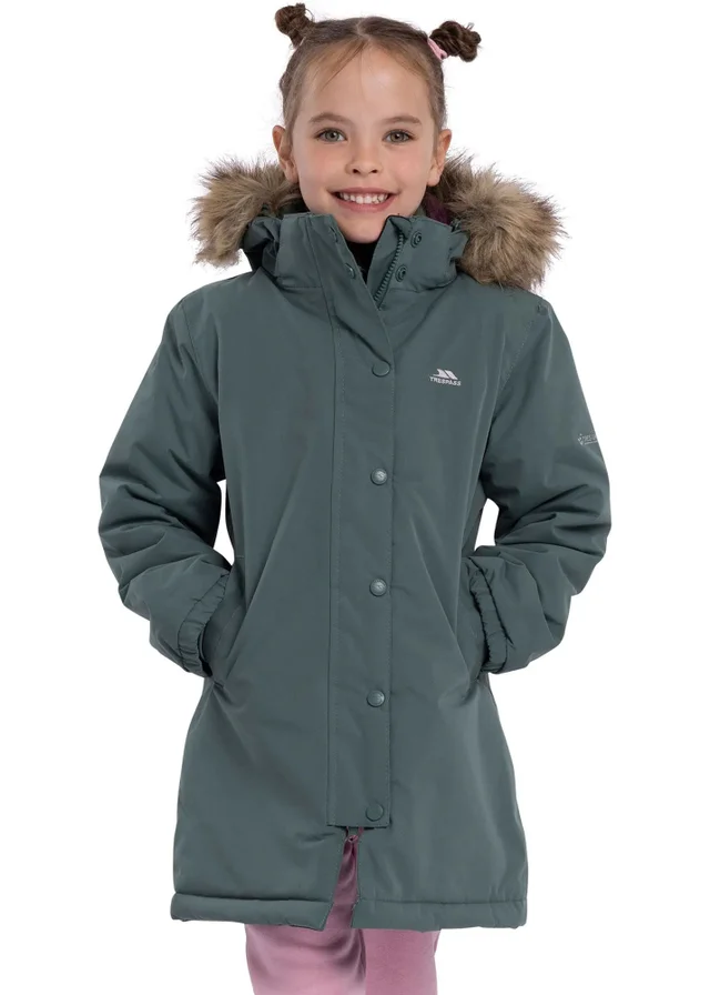 Trespass Girls Green Astound TP50 Waterproof Jacket (2-10yrs)