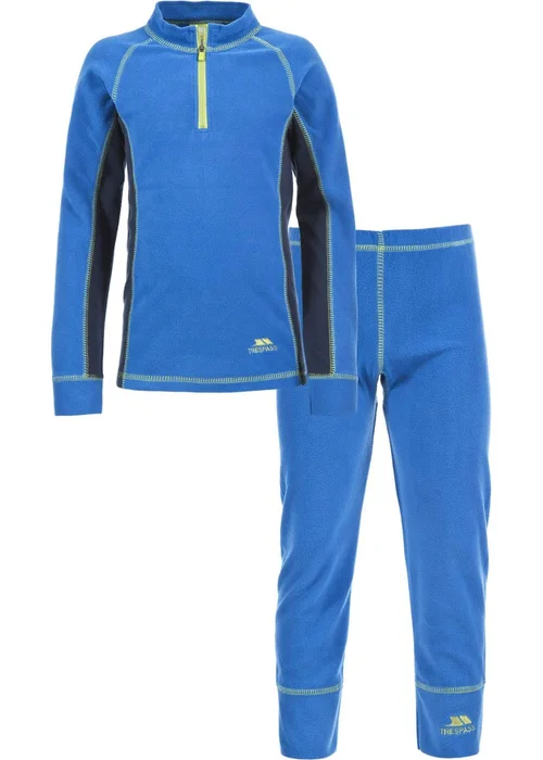 Trespass Kids Dark Blue Bubbles Fleece Top & Bottom Base Layers (2-12yrs) - 11-12 Yrs Image 5