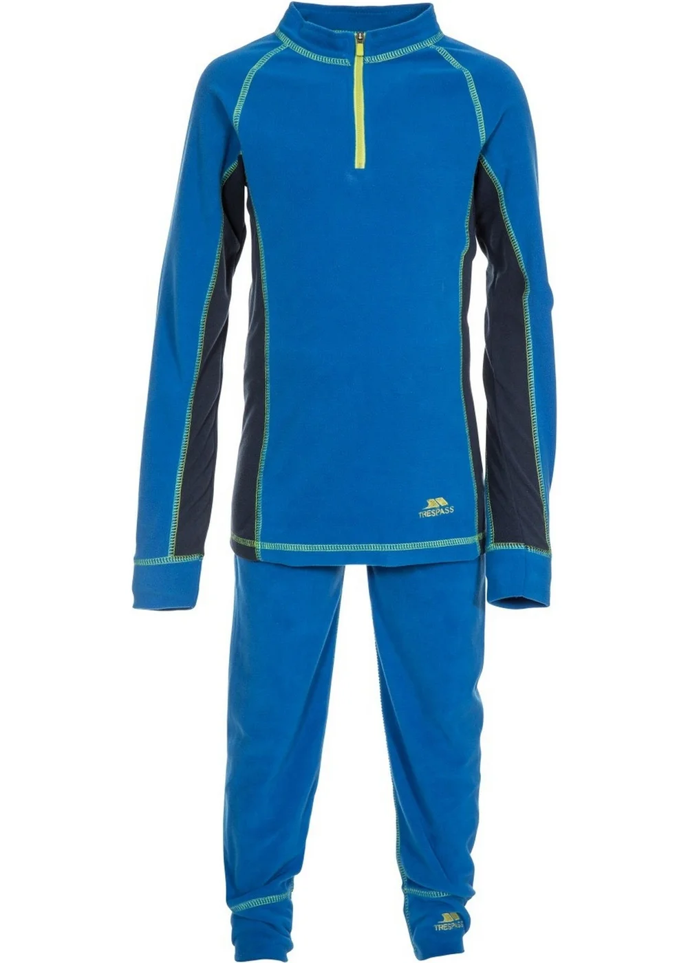 Trespass Kids Dark Blue Bubbles Fleece Top & Bottom Base Layers (2-12yrs) - 11-12 Yrs Image 1
