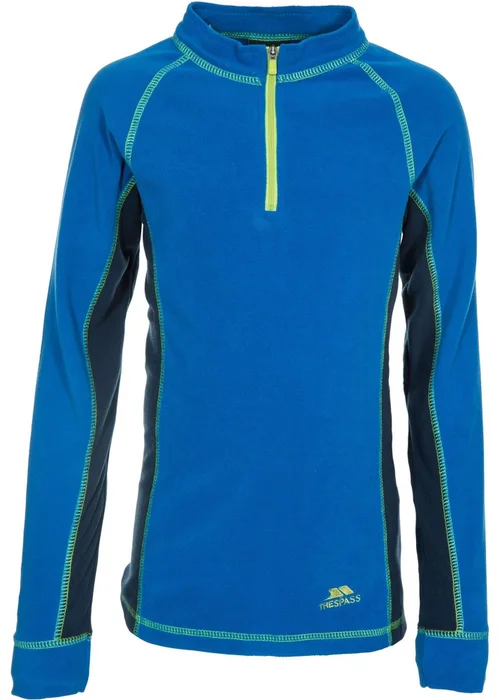 Trespass Kids Dark Blue Bubbles Fleece Top & Bottom Base Layers (2-12yrs) - 11-12 Yrs Image 4