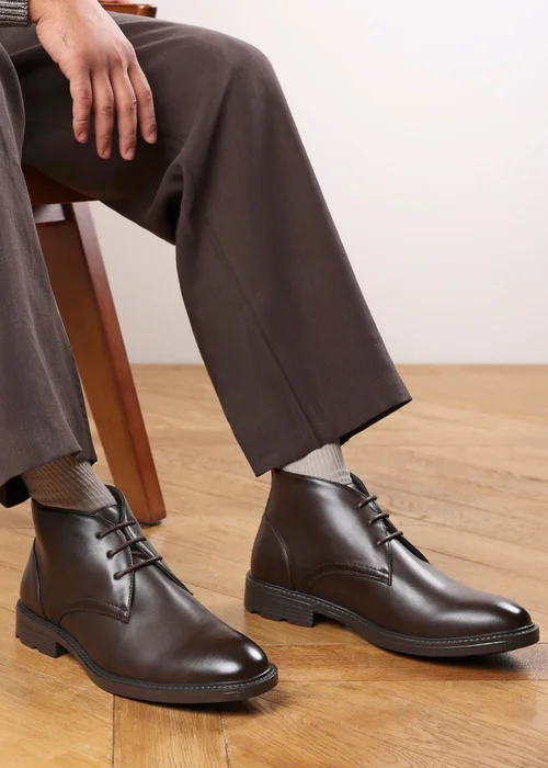 Where's That From Blake Dark Brown Lace Up Ankle Boots - 9 Image 2