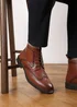 Where's That From Henry Tan Brogue Lace-Up Ankle Boots - Size 8 Image 4