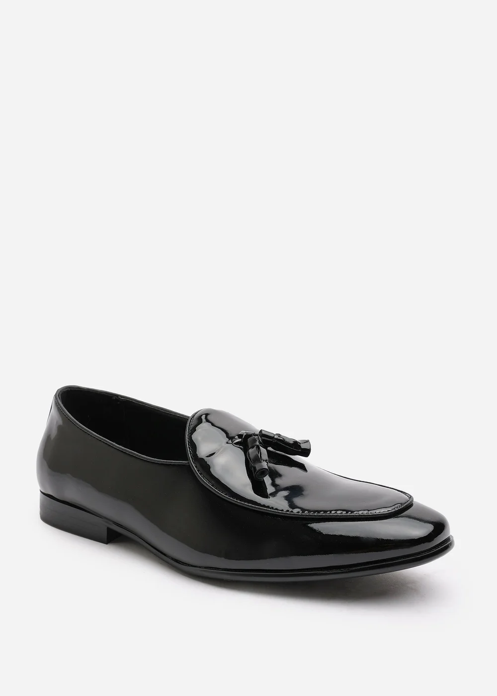 Where's That From Finley Black Patent Tassel Loafer Dress Shoes - 9 Image 3