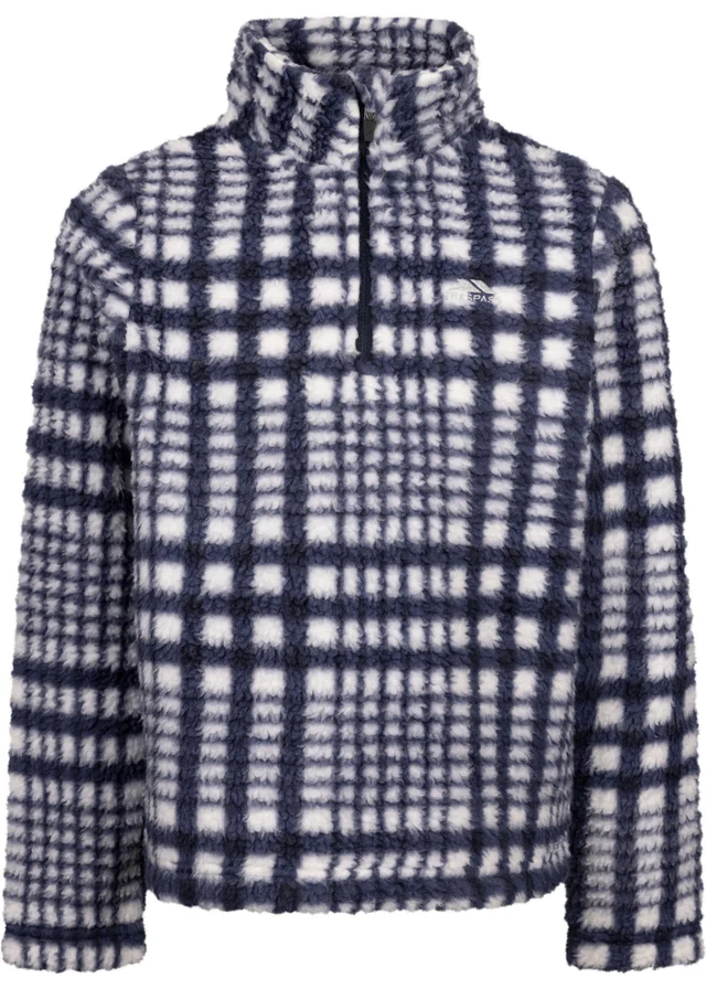 Trespass Kids Navy Booker AT200 Half Zip Fleece Top (2-12yrs)
