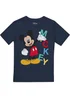Disney Boys Navy Mickey Mouse Text T-Shirt (3-8yrs) - Age 3-4 Years Image 1