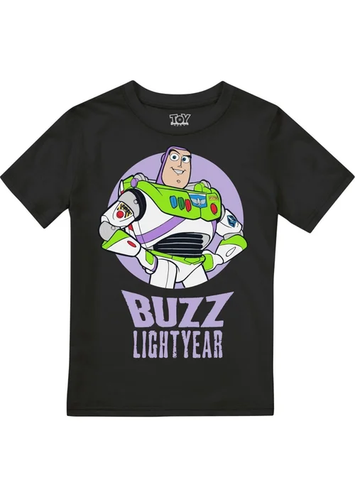 Toy Story Boys Black Buzz Lightyear T-Shirt (3-8yrs) - Age 5-6 Years Image 1