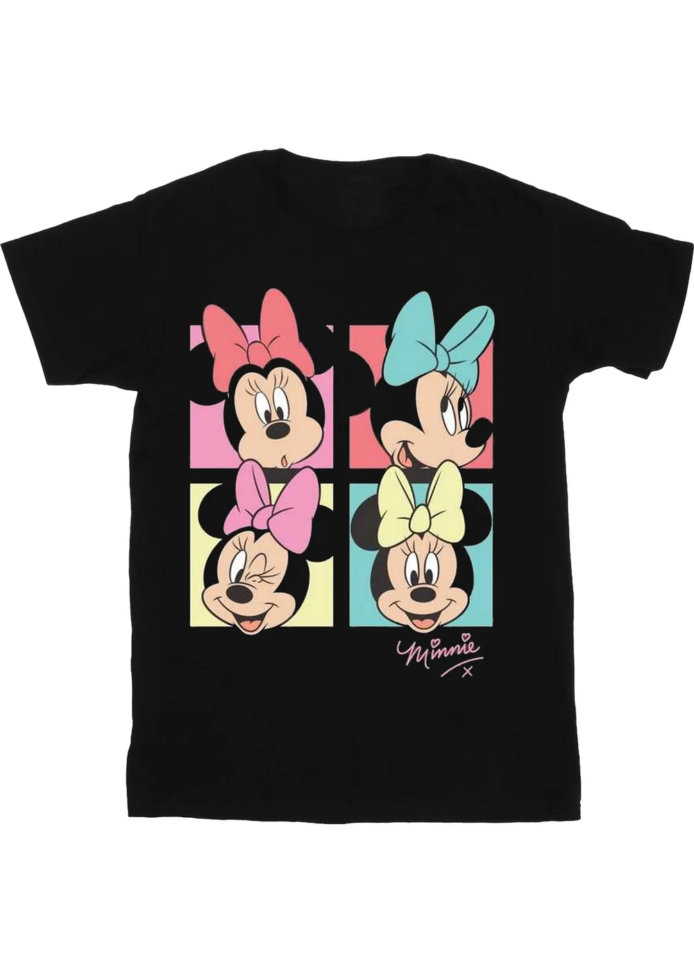 Disney Girls Charcoal Minnie Mouse Bow T-Shirt (3-8yrs) - Age 3-4 Years Image 1