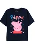 Peppa Pig Girls Navy Classic Doodle T-Shirt (3-13yrs) - Age 7-8 Years Image 1