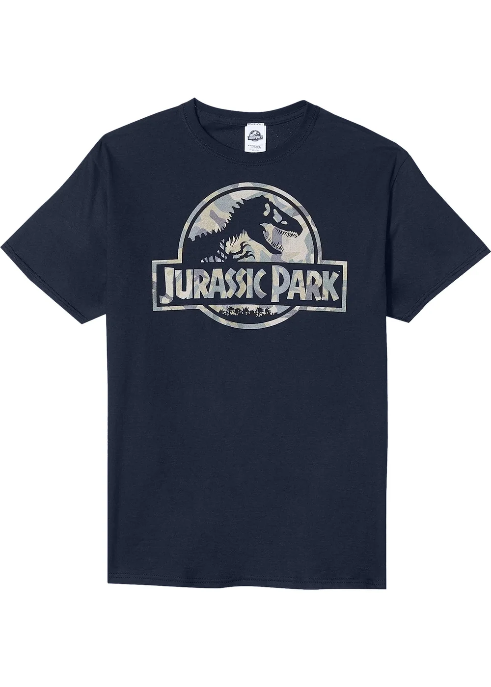 Jurassic Park Navy Camo Logo T-Shirt - Medium Image 1