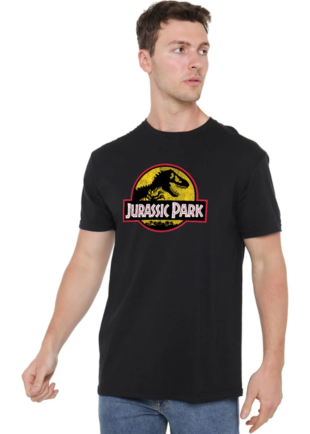 Jurassic Park Black Logo T-Shirt - Extra Large Image 1