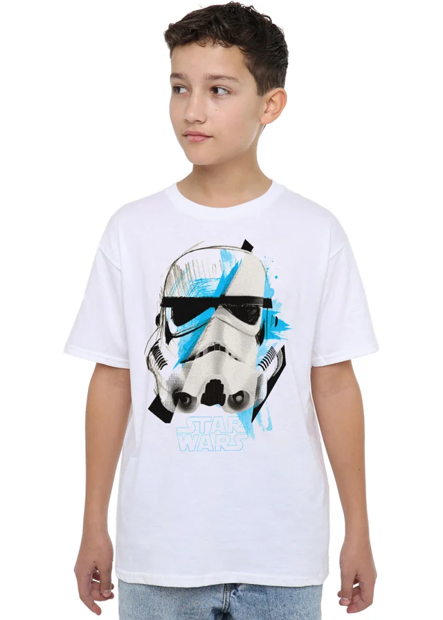 Star Wars Kids White Stormtrooper Cuts T-Shirt (5-13yrs)
