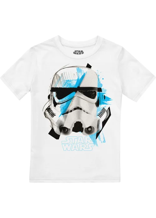 Star Wars Kids White Stormtrooper Cuts T-Shirt (5-13yrs) - Age 5-6 Years Image 3