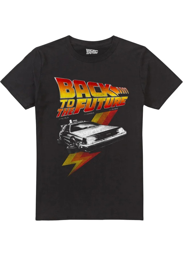 Back To The Future Black Retro T-Shirt