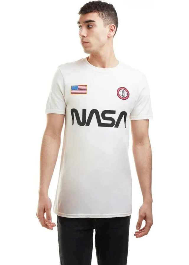 Nasa Natural Badge Cotton T-Shirt