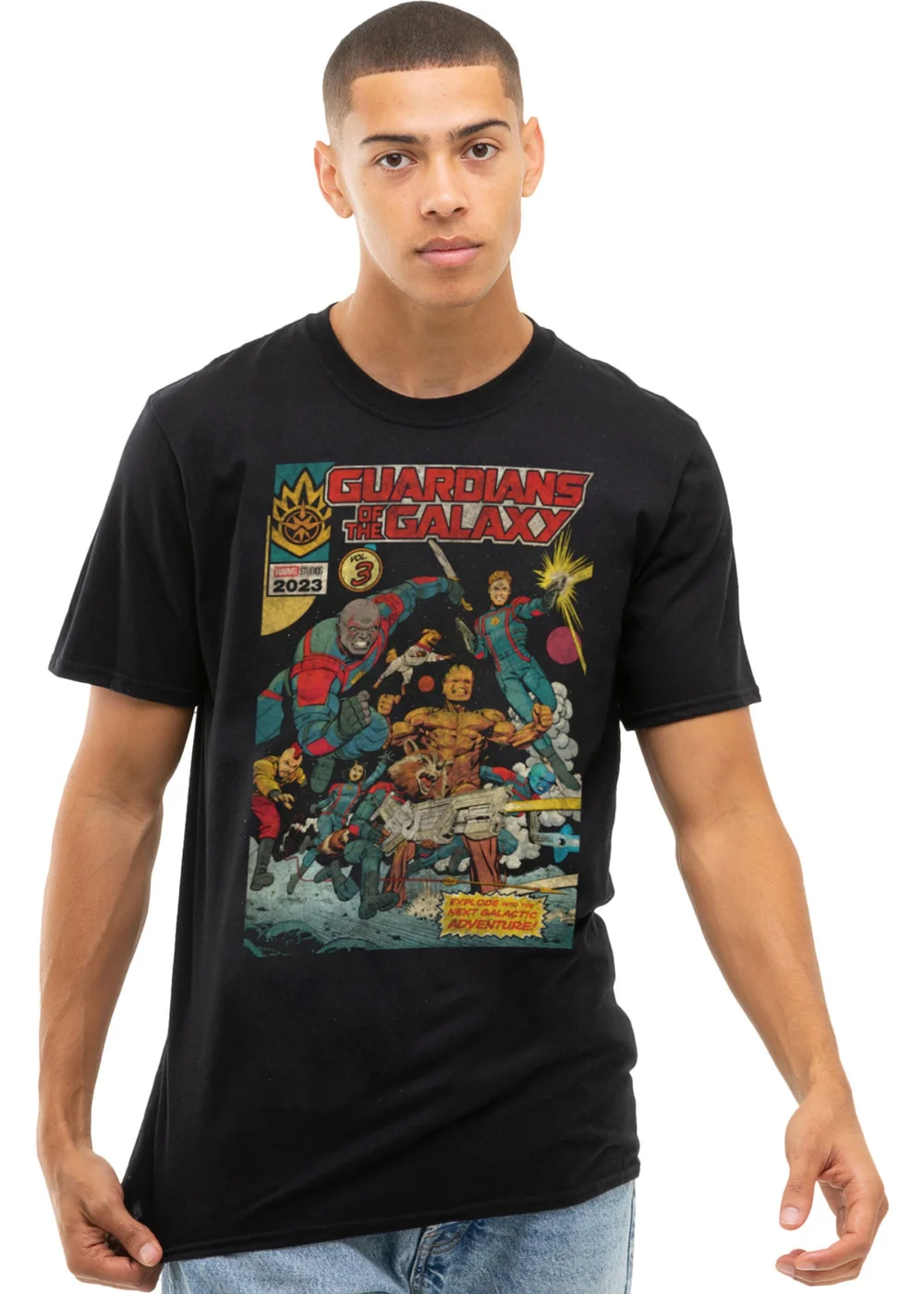 Disney Guardians Of The Galaxy Black T-Shirt - Extra Large Image 1