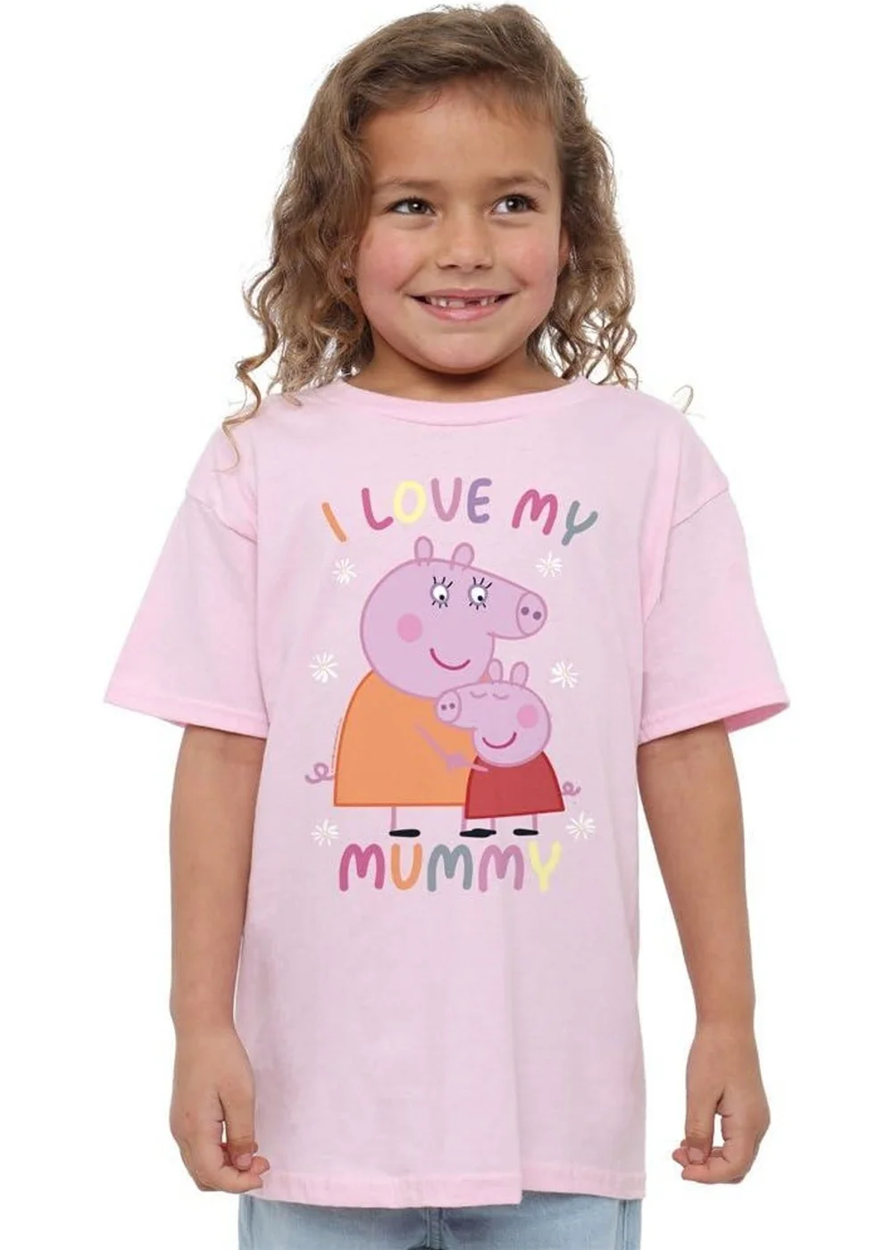 Peppa Pig Kids Pink I Love My Mummy T-Shirt (3-13yrs) - Age 12-13 Years Image 1