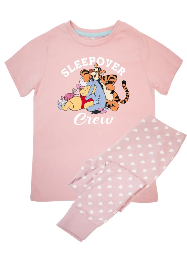 Ada & Ted Disney Winnie The Pooh Sleepover Girls Pink Graphic Pyjamas (3-8 Years)
