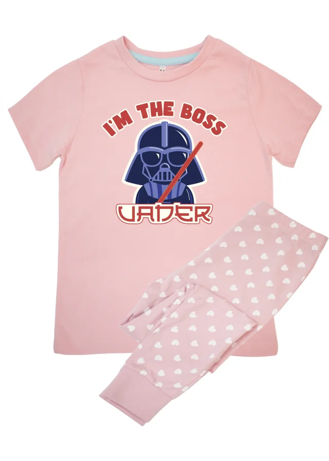 Ada & Ted Star Wars I'm The Boss Girls Pink Graphic Pyjamas (3-8 Years)