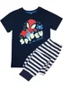 Ada & Ted Marvel Spidey To The Rescue Boys Navy Graphic Pyjamas (3-8 Years) - Age 5-6 Years Image 1