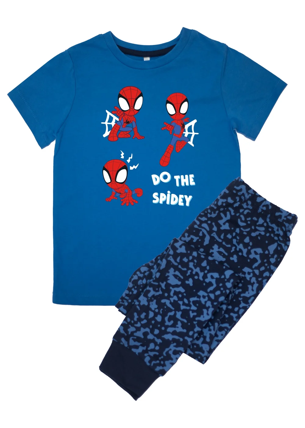 Ada & Ted Marvel Do The Spidey Boys Blue Graphic Pyjamas (3-8 Years) - Age 4-5 Years Image 1