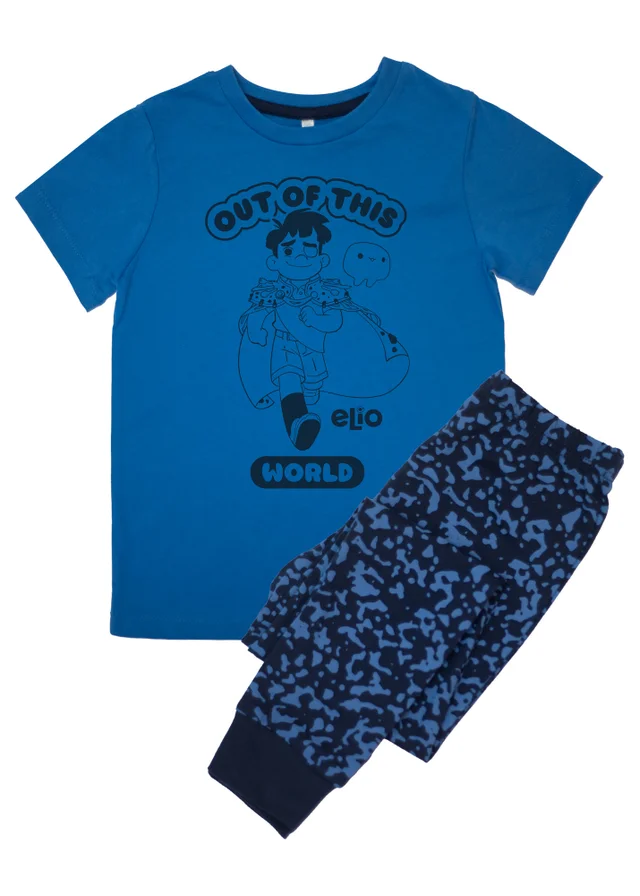 Ada & Ted Disney Elio Out Of This World Boys Blue Graphic Pyjamas (3-8 Years)