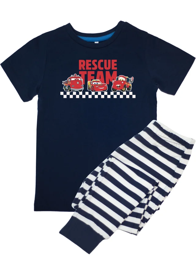 Ada & Ted Disney Cars Rescue Team Boys Navy Graphic Pyjamas (3-8 Years)