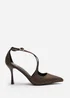 Where's That From Brown Kaitlyn Strappy Pointed Toe High Heels - Size 6 Image 2