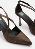 Where's That From Brown Kaitlyn Strappy Pointed Toe High Heels - Size 6 Image 4