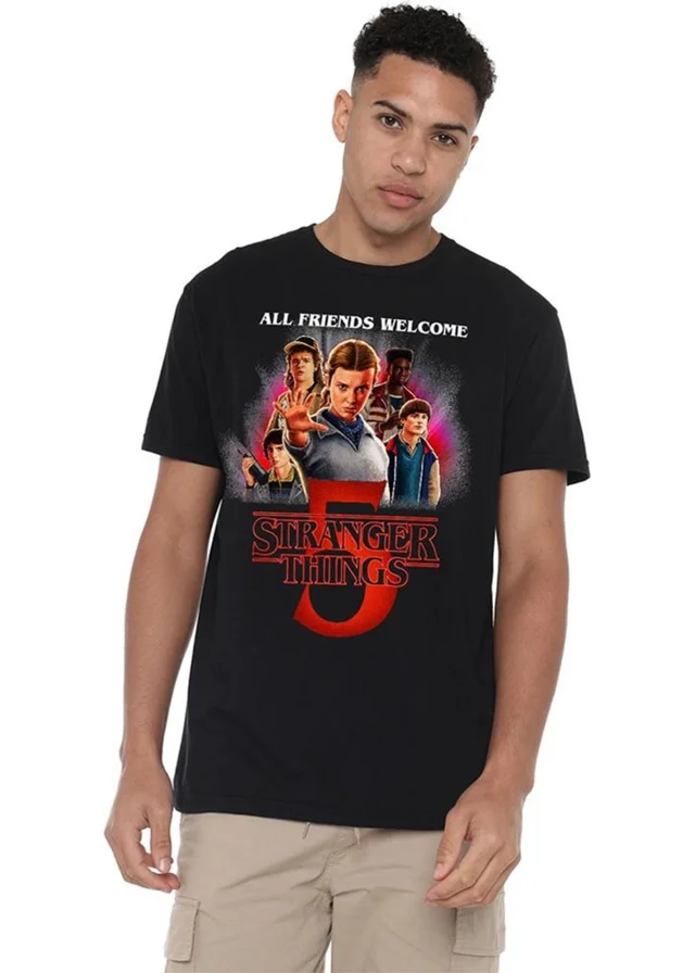 Stranger Things Black 5 Poster T-Shirt